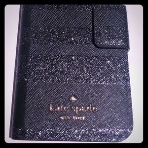Black Kate Spade iPhone 7/ 8 Flip Wallet Case